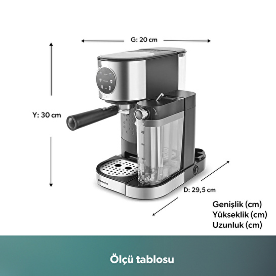 Homend Coffeebreak 5015H Süt Köpürtücülü Otomatik Espresso Makinesi 700 ml 1470W