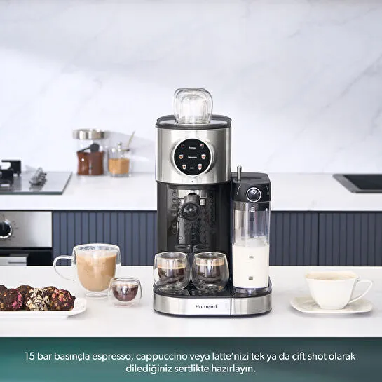 Homend Coffeebreak 5015H Süt Köpürtücülü Otomatik Espresso Makinesi 700 ml 1470W