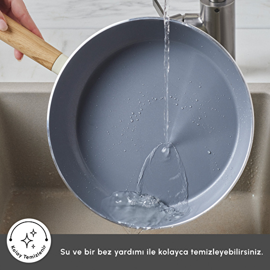 Karaca x Refika Swiss Crystal Creamy Wood Tava Sahan Set