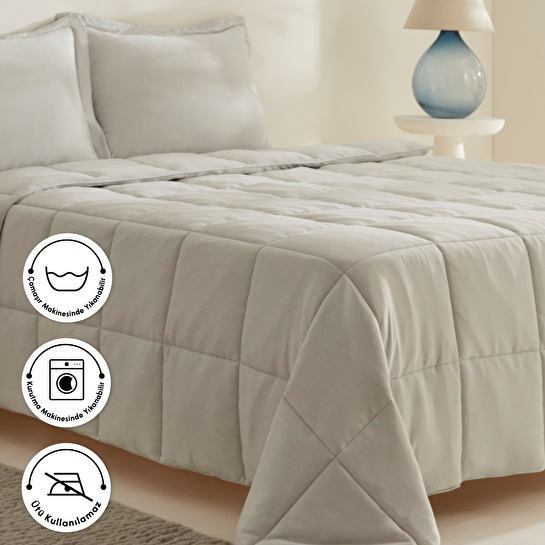 Karaca Home Benji Çift Kişilik Modal Comfort Set Açık Gri