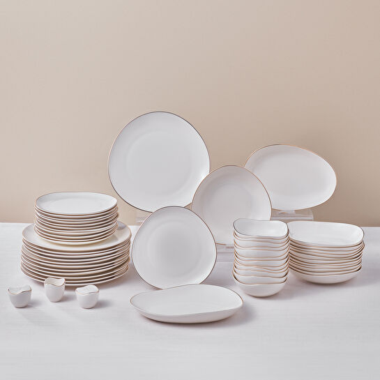 Karaca Stream Bone Middle 53 Parça 12 Kişilik Yemek Takımı Gold