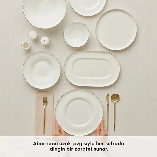 Karaca Fine Bone Zenith 55 Parça 12 Kişilik Yemek Takımı Gold