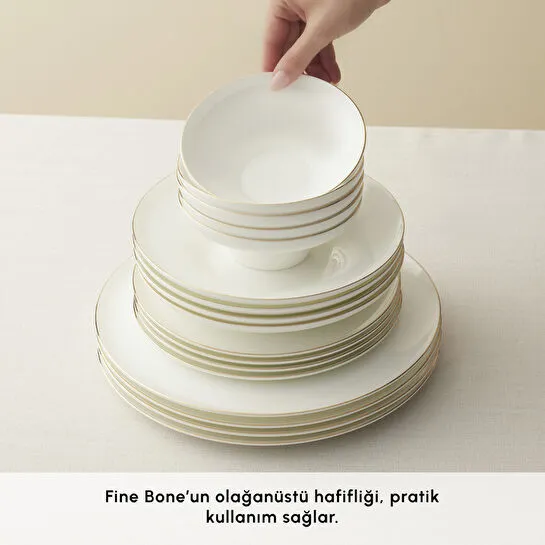 Karaca Fine Bone Zenith 55 Parça 12 Kişilik Yemek Takımı Gold