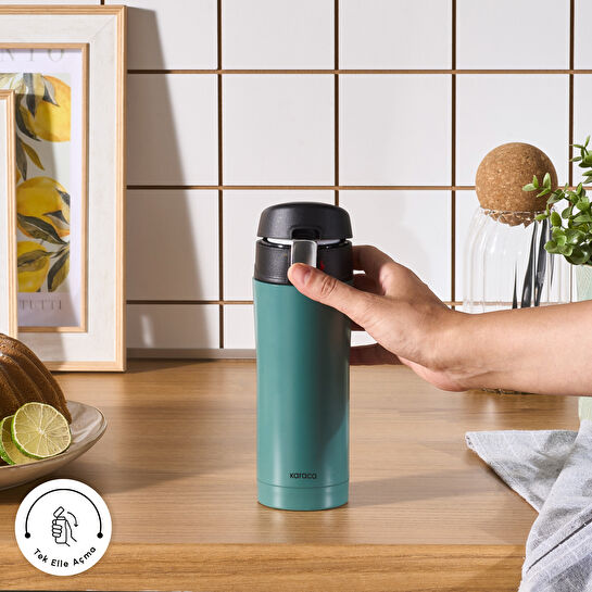 Karaca Pluton Çelik Sızdırmaz Termos Çağla Yeşili 350 ml