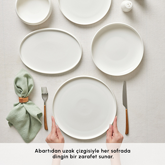 Karaca Stream Bone Sunset White 53 Parça 12 Kişlik Yemek Takımı