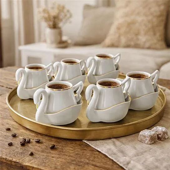 Karaca Swan 6 Kişilik Kahve Fincan Takımı