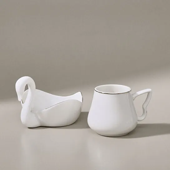 Karaca Swan 6 Kişilik Kahve Fincan Takımı 90 ml