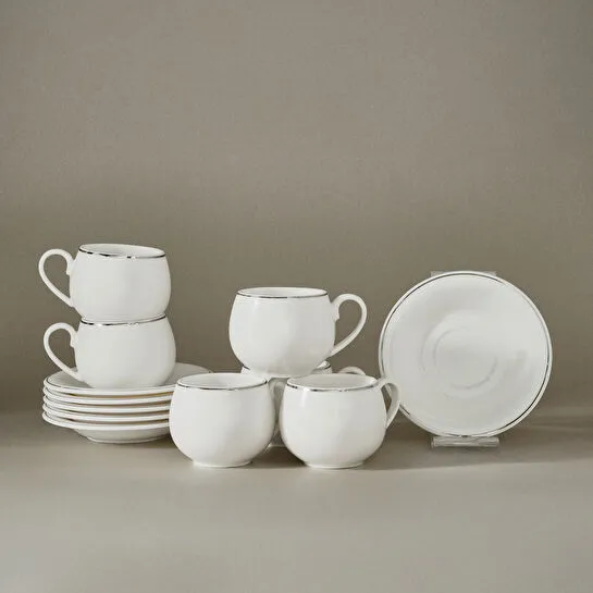 Karaca Adile 6 Kişilik Double kahve Fincan Takımı 130 ml