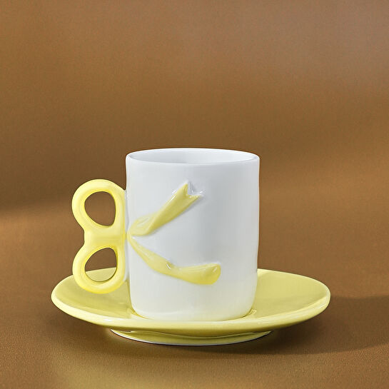 Karaca Ribbon 2 Kişilik Kahve Fincanı 110 ml Sarı