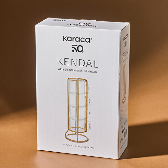 Karaca Kendal 4 Kişilik Standlı Kahve Fincanı 100 ml