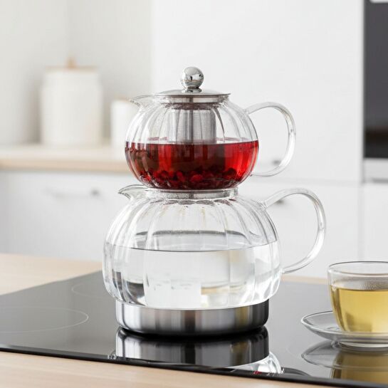 Karaca Aisa Borosilikat Cam Çaydanlık Takımı