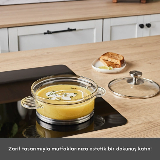 Karaca York Borosilikat Cam Tencere 16 cm