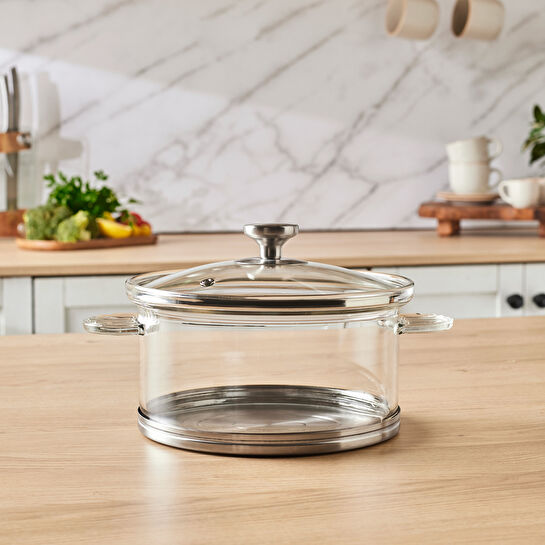 Karaca York Borosilikat Cam Tencere 20 cm