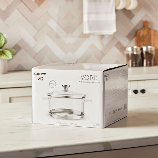 Karaca York Borosilikat Cam Tencere 20 cm