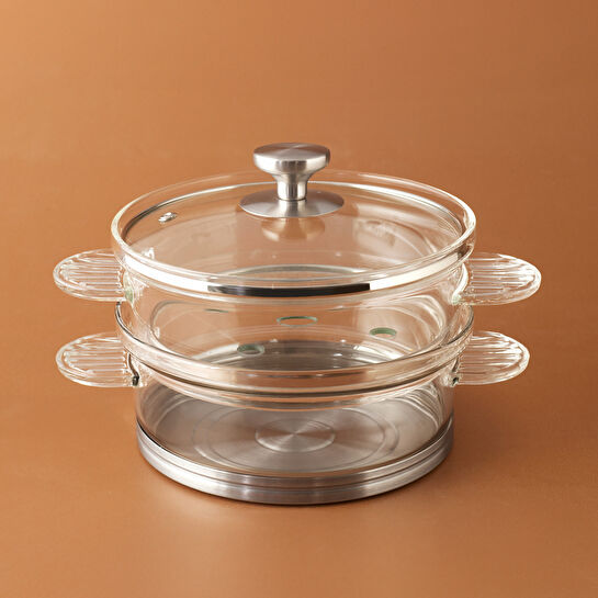 Karaca York Borosilikat Cam Buhar Tenceresi 18 cm