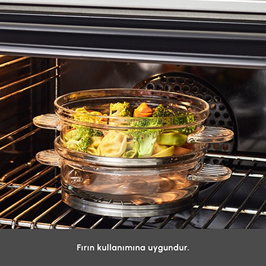 Karaca York Borosilikat Cam Buhar Tenceresi 18 cm