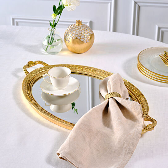 Karaca Home Melinda Dekoratif Tepsi 30x4,5x50 cm