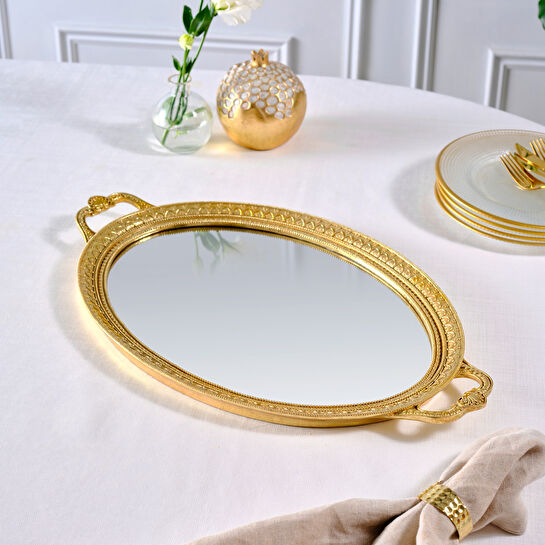 Karaca Home Melinda Dekoratif Tepsi 30x4,5x50 cm