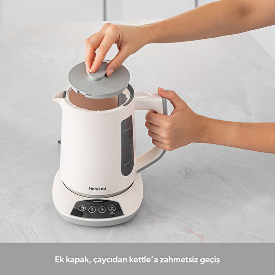 Homend Royaltea 1757H Konuşan Çay Makinesi Beyaz