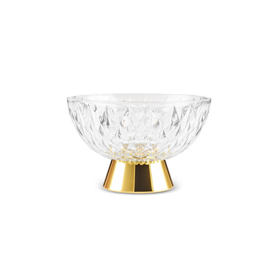 Karaca Home New Year Yılbaşı Samba Dekoratif Meyvelik 17,5 x 11,5 cm Gold