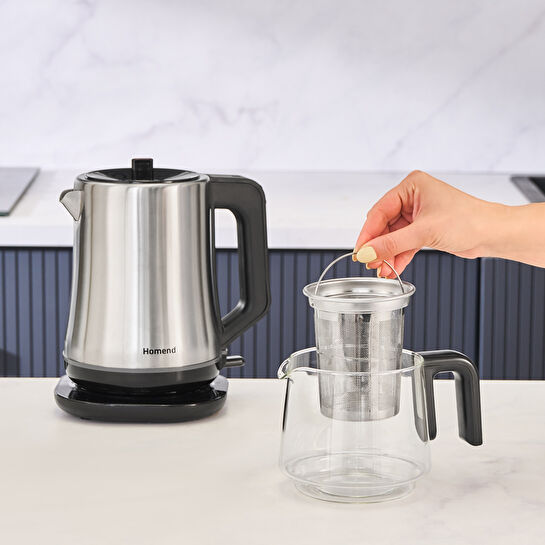 Homend Royaltea Elegant 1777H Inox Çay Makinesi Siyah