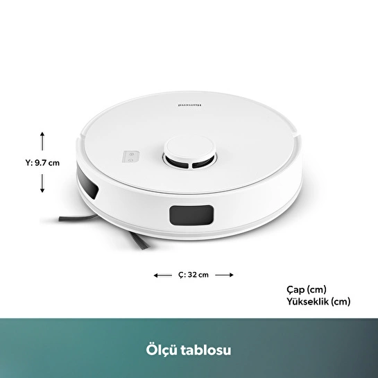 Homend Alex Laser 1291H Moplu ve Haritalamalı Akıllı 5 Kpa Robot Süpürge Beyaz
