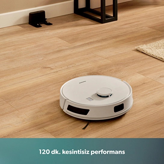 Homend Alex Laser 1291H Moplu ve Haritalamalı Akıllı 5 Kpa Robot Süpürge Beyaz