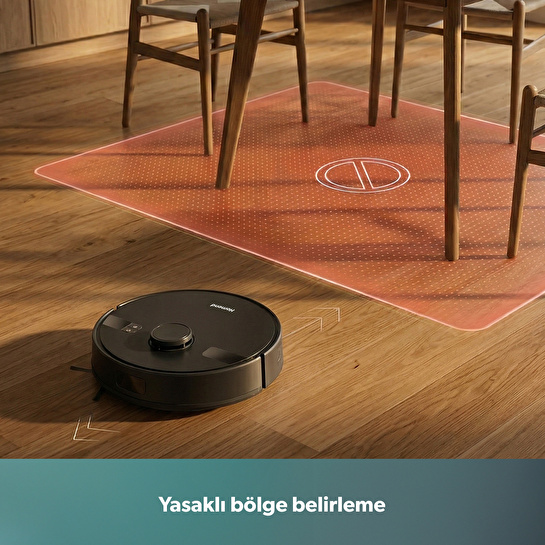 Homend Alex Laser 1291H Moplu ve Haritalamalı Akıllı 5 Kpa Robot Süpürge Siyah