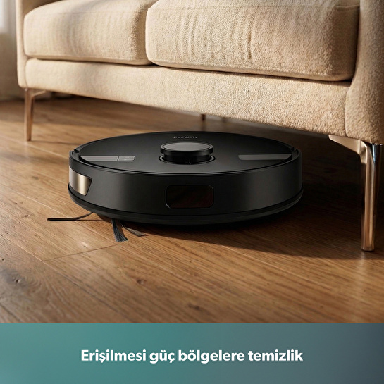 Homend Alex Laser 1291H Moplu ve Haritalamalı Akıllı 5 Kpa Robot Süpürge Siyah