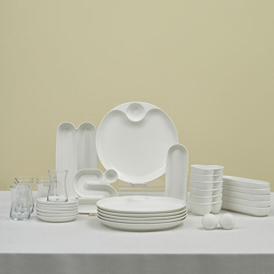 Karaca Stream Bone Salsa 34 Parça 6 Kişilik Kahvaltı Takımı