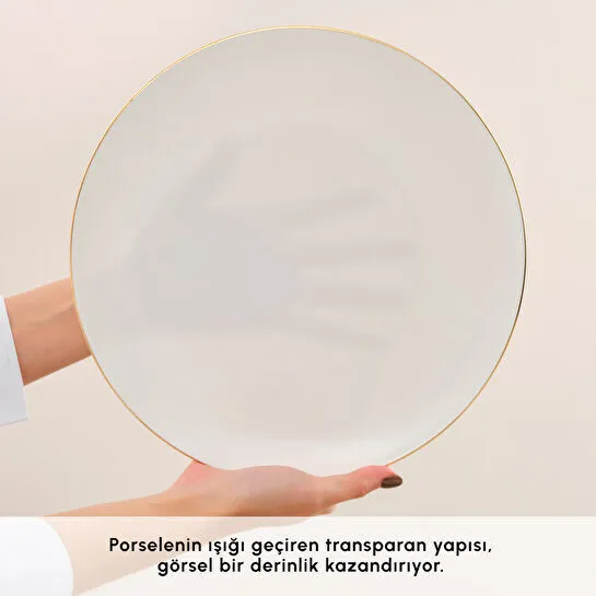 Karaca Fine Pearl Extra Chanak 55 Parça 12 Kişilik Yemek Takımı Gold