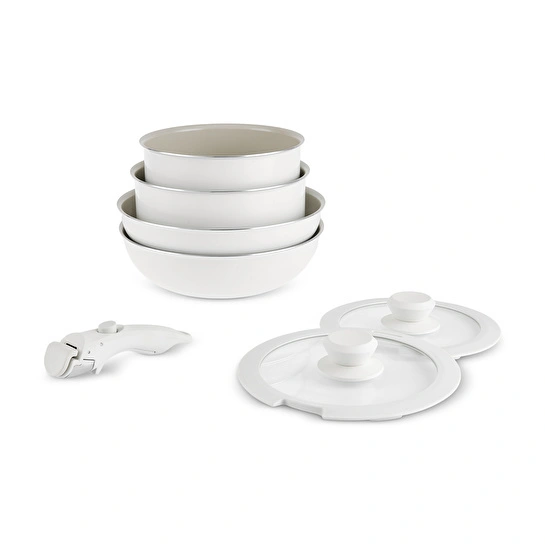 Karaca x Refika Swiss Crystal Çıkarılabilir Saplı 7 Parça Tencere ve Tava Seti