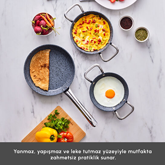 Karaca Biogranit Power-Inox Monet 3 Parça Tava Sahan Set Siyah