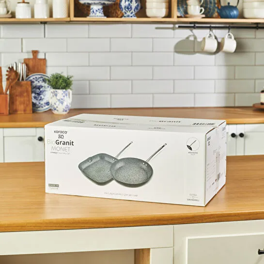 Karaca Biogranit Power-Inox Monet 2 Parça Tava Grill Set Siyah
