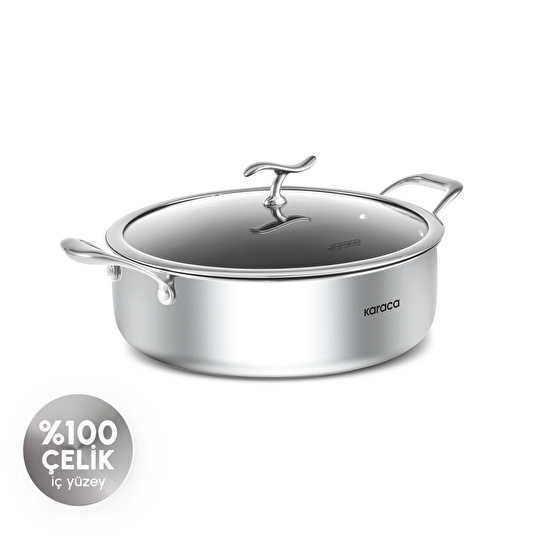Karaca Plasma Steel 316+ 3Ply Karnıyarık Tencere 26 cm