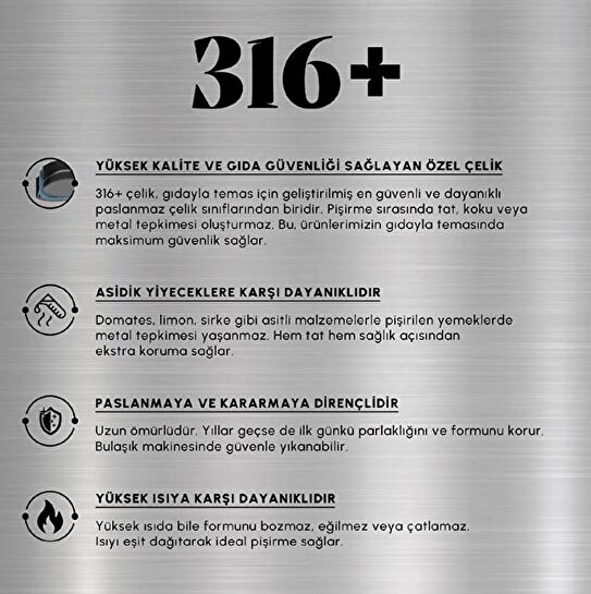 Karaca Plasma Steel 316+ 3Ply Tencere 20 cm