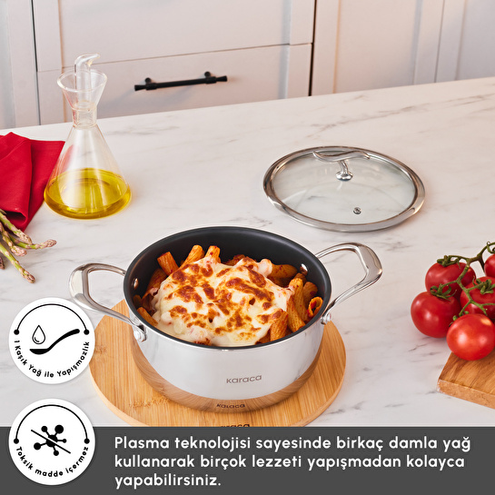 Karaca Plasma Steel 316+ 3Ply Tencere 20 cm