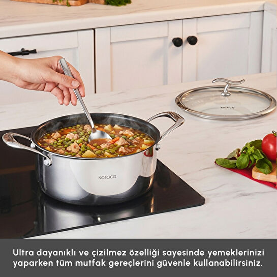 Karaca Plasma Steel 316+ 3Ply Tencere 22 cm