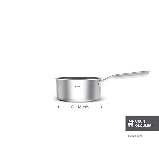 Karaca Plasma Steel 316+ 3Ply Sosluk 16 cm