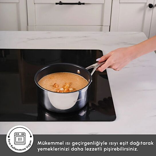 Karaca Plasma Steel 316+ 3Ply Sosluk 16 cm