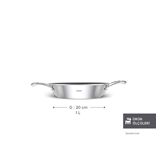 Karaca Plasma Steel 316+ 3Ply Sahan 20 cm