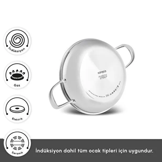 Karaca Plasma Steel 316+ 3Ply Sahan 20 cm