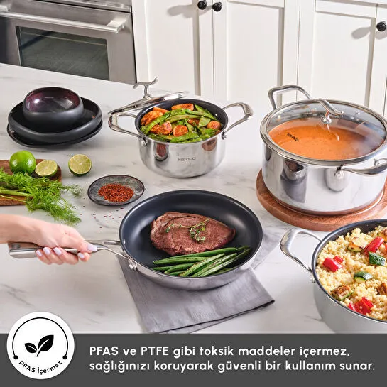 Karaca Plasma Steel 316+ 3Ply 7 Parça Tencere Seti