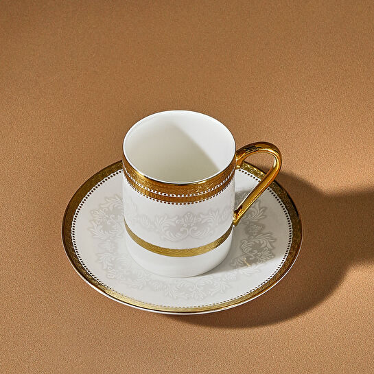 Karaca Royal Bone Charlotte 6 Kişilik Kahve Fincan Takımı 90 ml