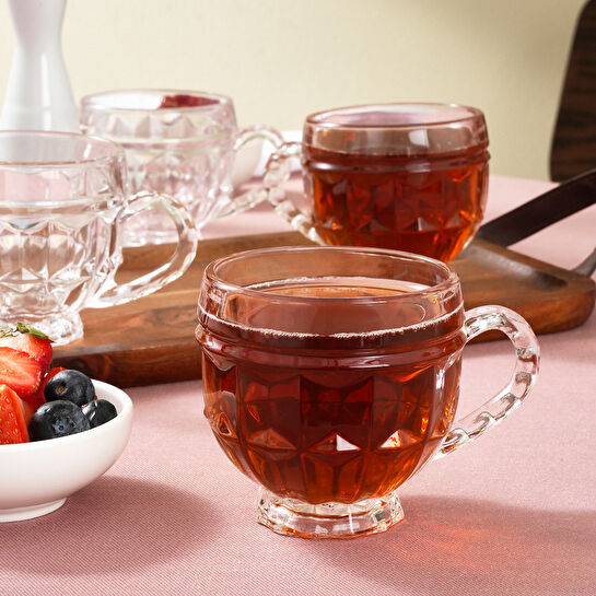 Karaca Sezen 4 Kişilik Cam Çay Fincanı