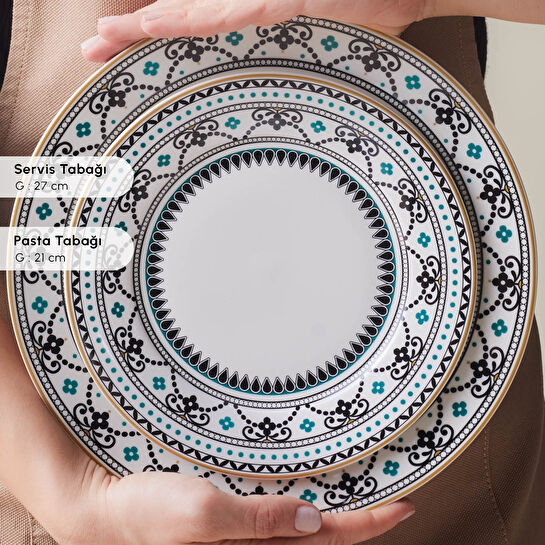 Karaca Forever Bone Vina 24 Parça 6 Kişilik Yemek Takımı 