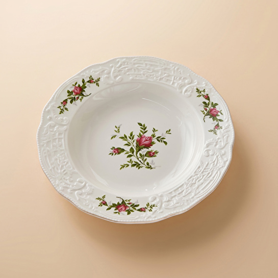 Karaca Vintage Rose Çukur Tabak 22 cm