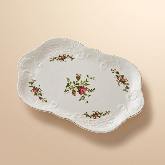 Karaca Vintage Rose Kayık Tabak 25 cm