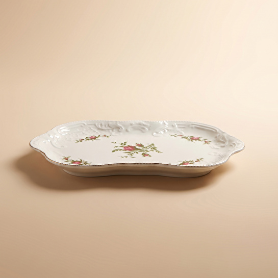 Karaca Vintage Rose Kayık Tabak 25 cm