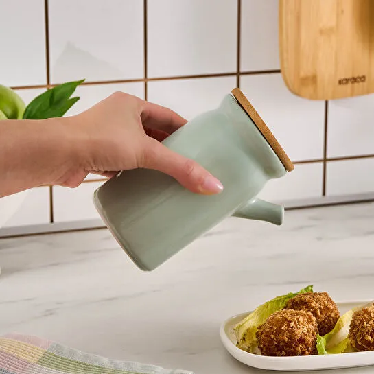 Karaca Portobello Bambu Kapaklı Yağlık ve Sirkelik